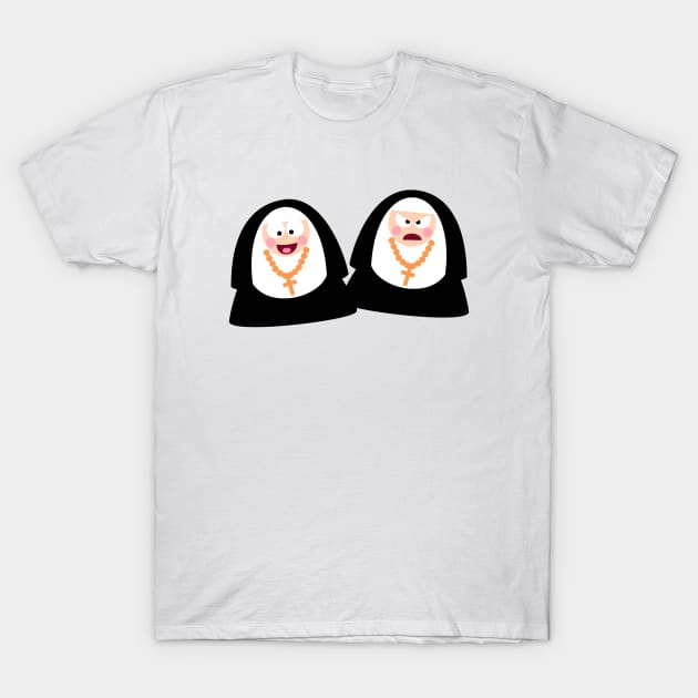 Two Nuns T-Shirt by soniapascual